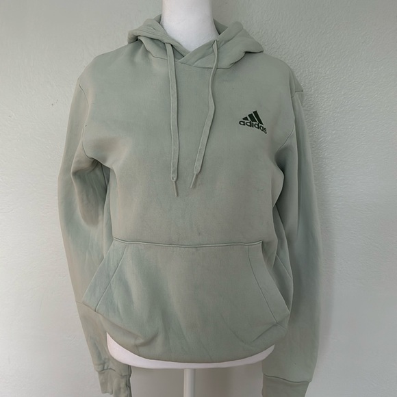 Light Green Adidas Hoodie Sweater Size Small - Picture 2 of 4